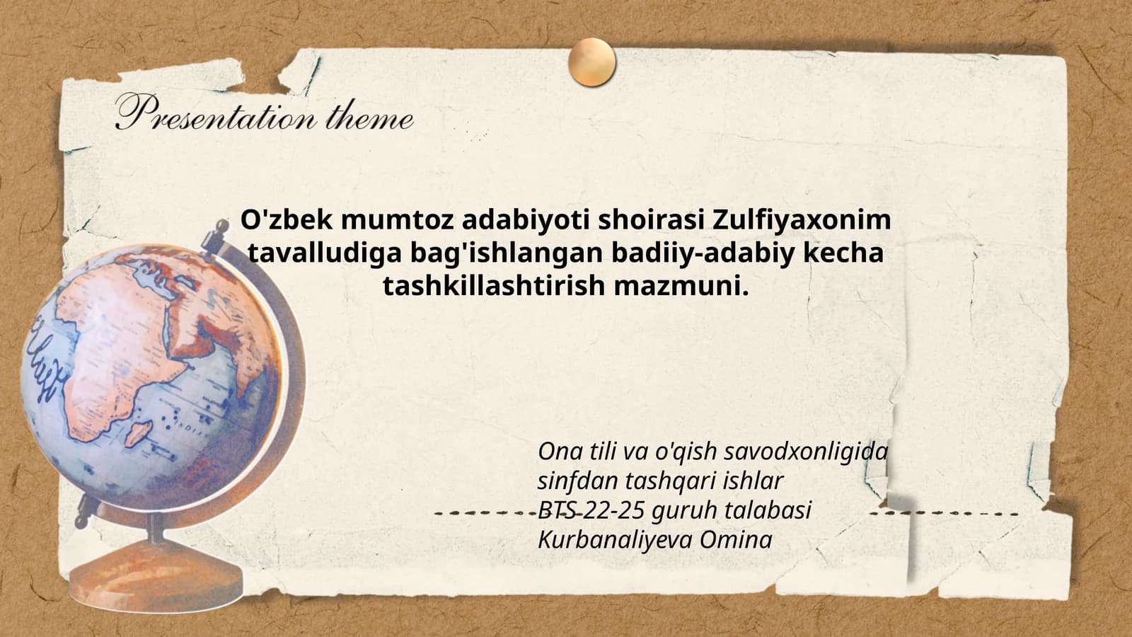 Zulfiyaxonim tavalludiga bag'ishlangan badiiy-adabiy kecha tashkillashtirish mazmuni