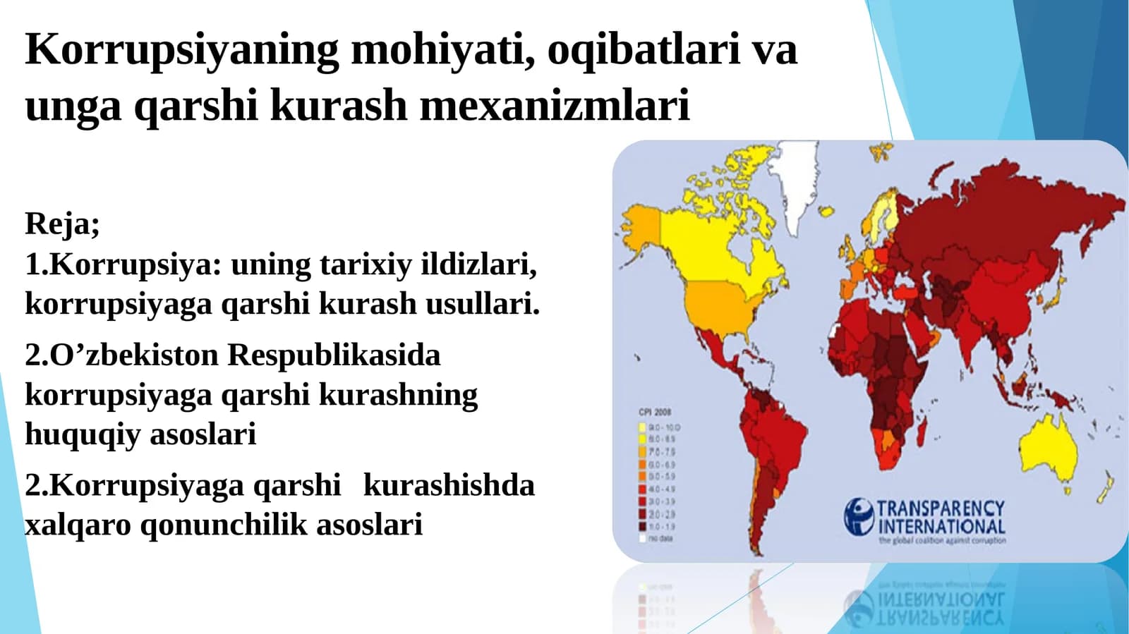 Korrupsiyaning mohiyati, oqibatlari va unga qarshi kurash mexanizmlari