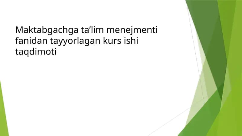 Maktabgacha ta’lim tashkiloti rahbariga qo’yiladigan talablar