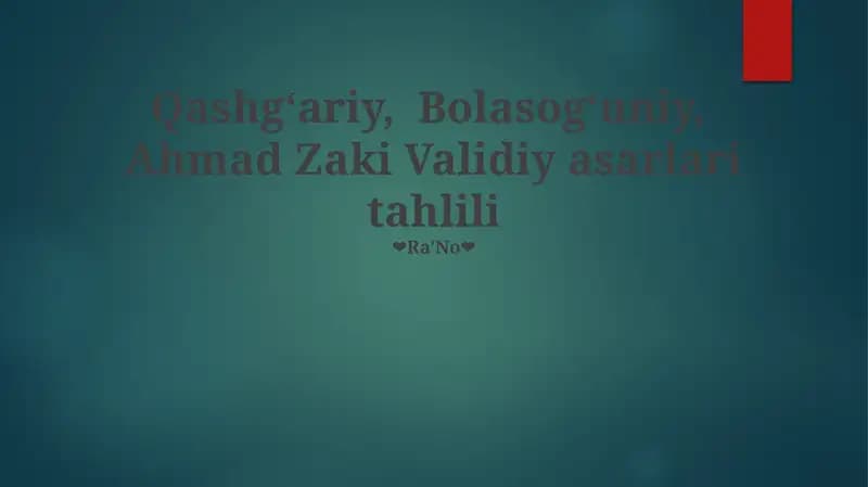 Qutadgʻu Bilig: Falsafiy va Siyosiy Tahlil