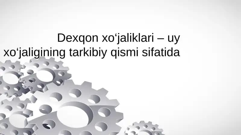 Dexqon xo‘jaliklari