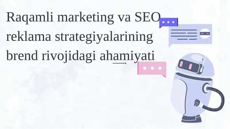 Raqamli marketing va SEO reklama strategiyalari