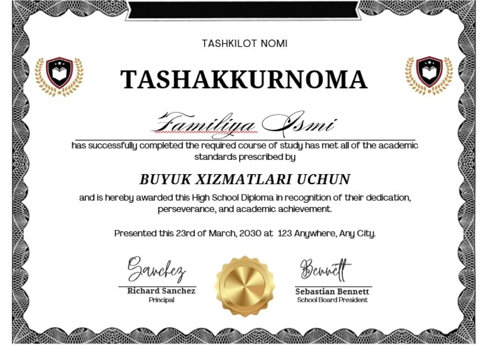 Tashakkurnoma