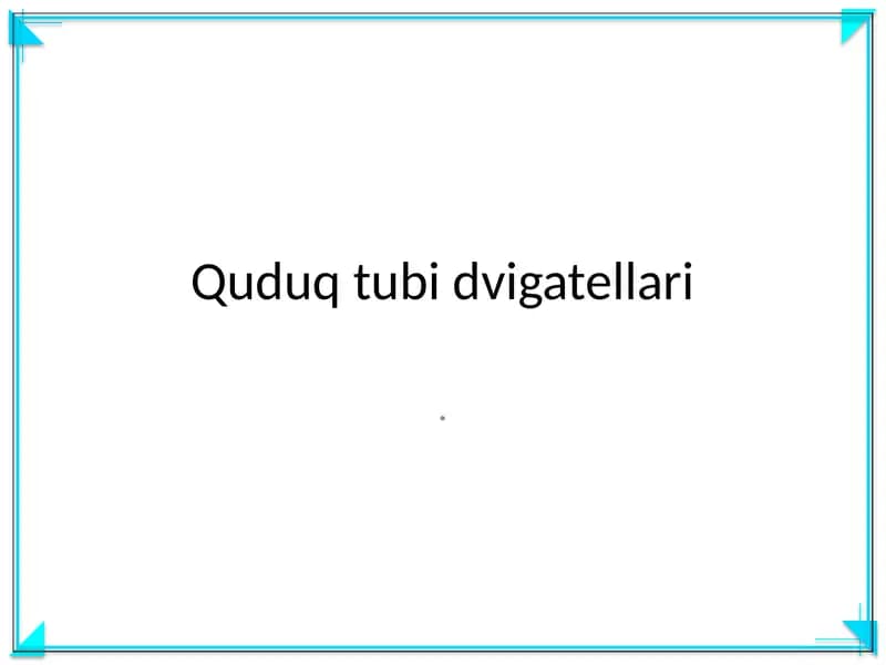 Quduq tubi dvigatellari