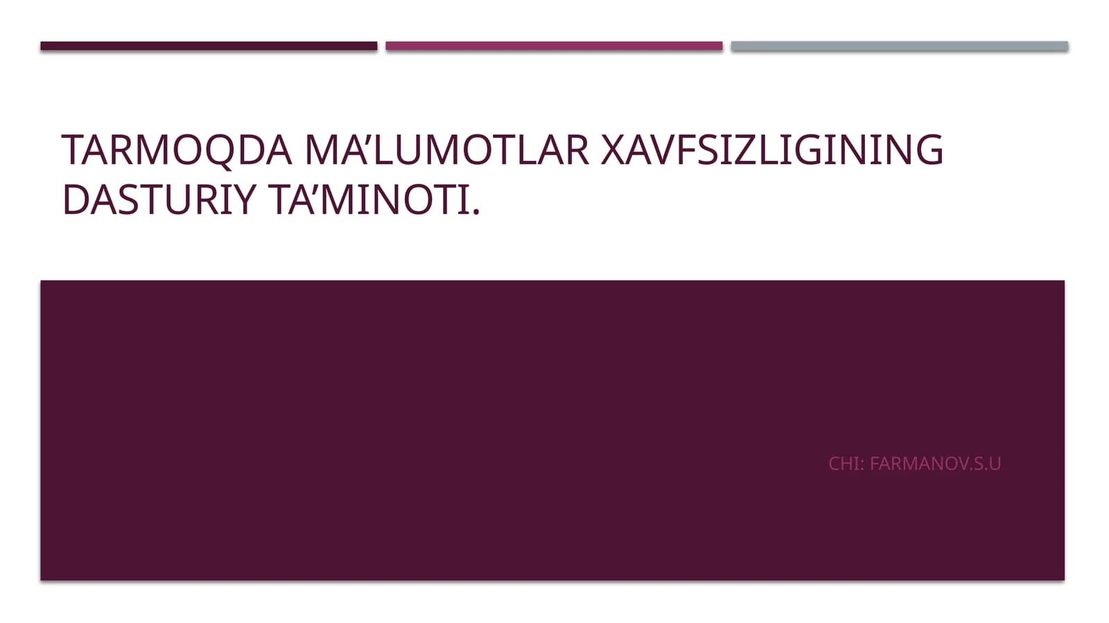 O'zbekistonda shaxsiy ma'lumotlarni himoya qilishning huquqiy asoslari