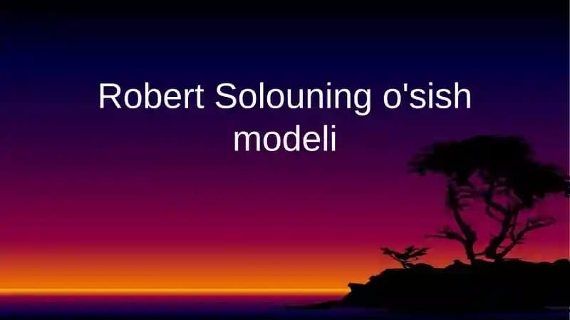 Robert Solou o'sish modeli