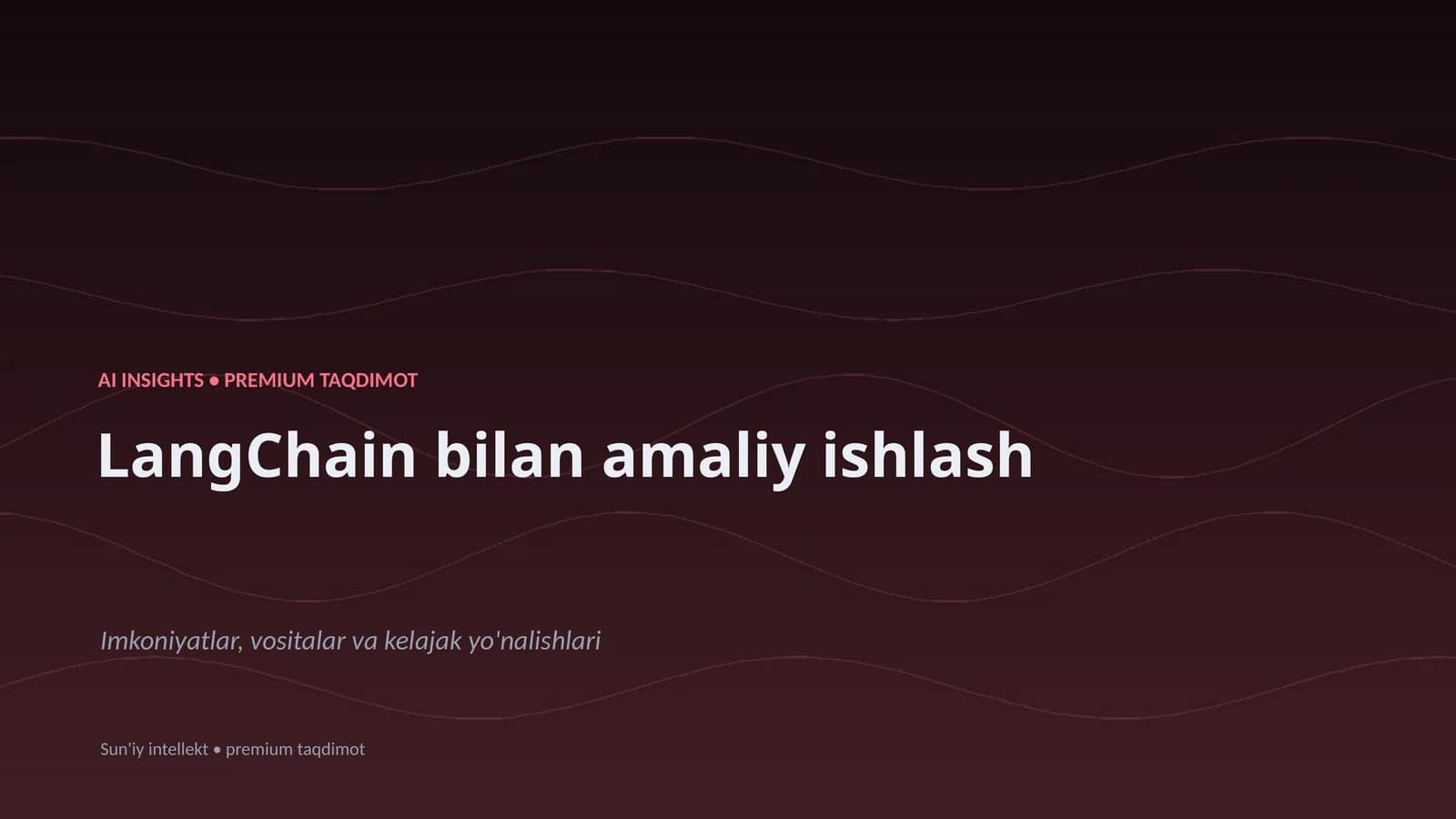 AI INSIGHTS • PREMIUM TAQDIMOT