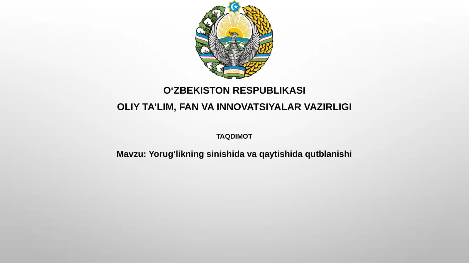 Yorug‘likningsinishidavaqaytishidaqutblanishi