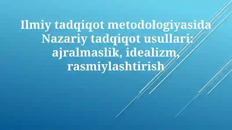 Ilmiy tadqiqot metodologiyasi