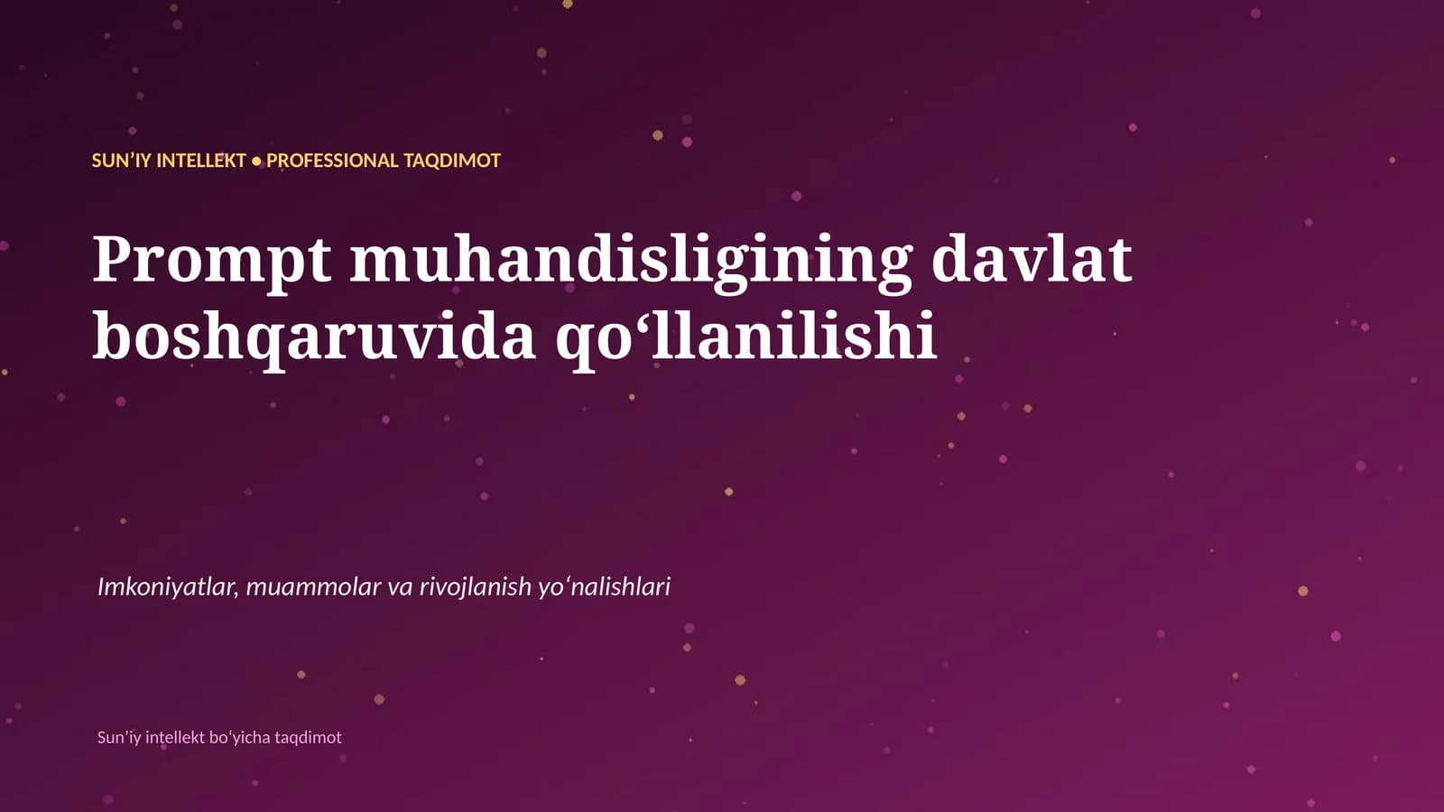 Prompt muhandisligining davlat boshqaruvida qoʻllanilishi