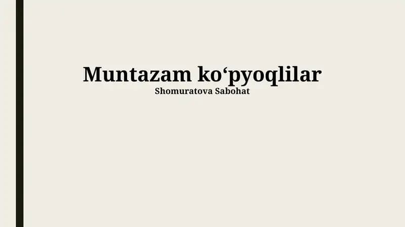 Muntazam Oltiburchaklar
