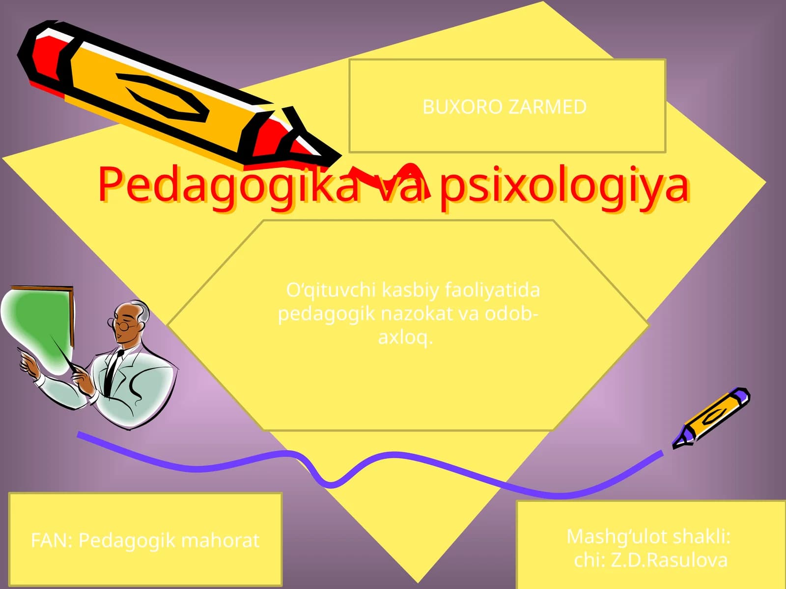 O‘qituvchi kasbiy faoliyatida pedagogik nazokat va odob-axloq