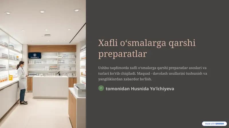 Xafli oʻsmalarga qarshi preparatlar