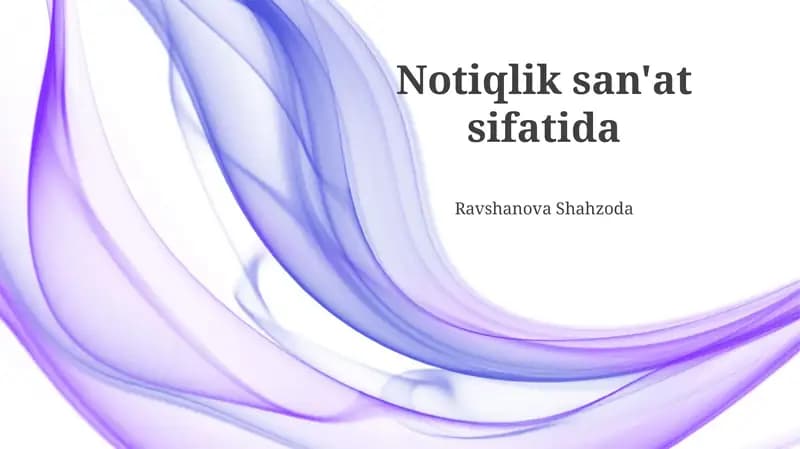Notiqlik San'ati