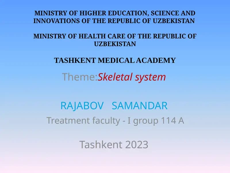 Skeletal system