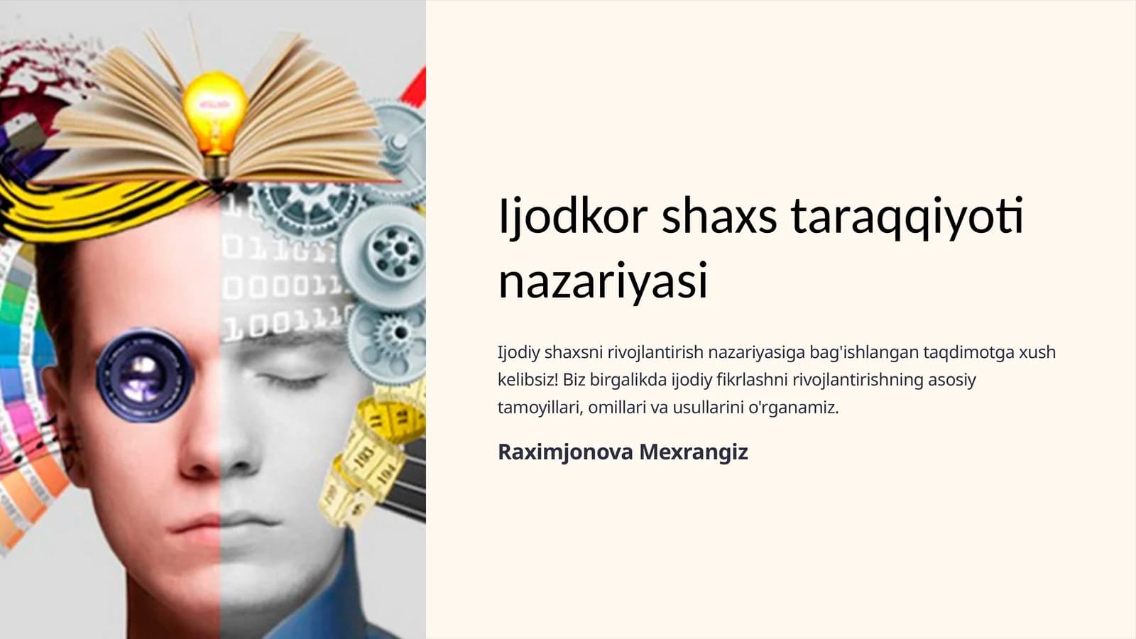 Ijodiy shaxsni rivojlantirish nazariyasi