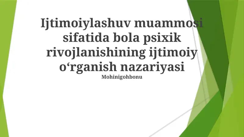 Ijtimoiy o'rganish nazariyasi bolalarni kuzatish va taqlid qilish