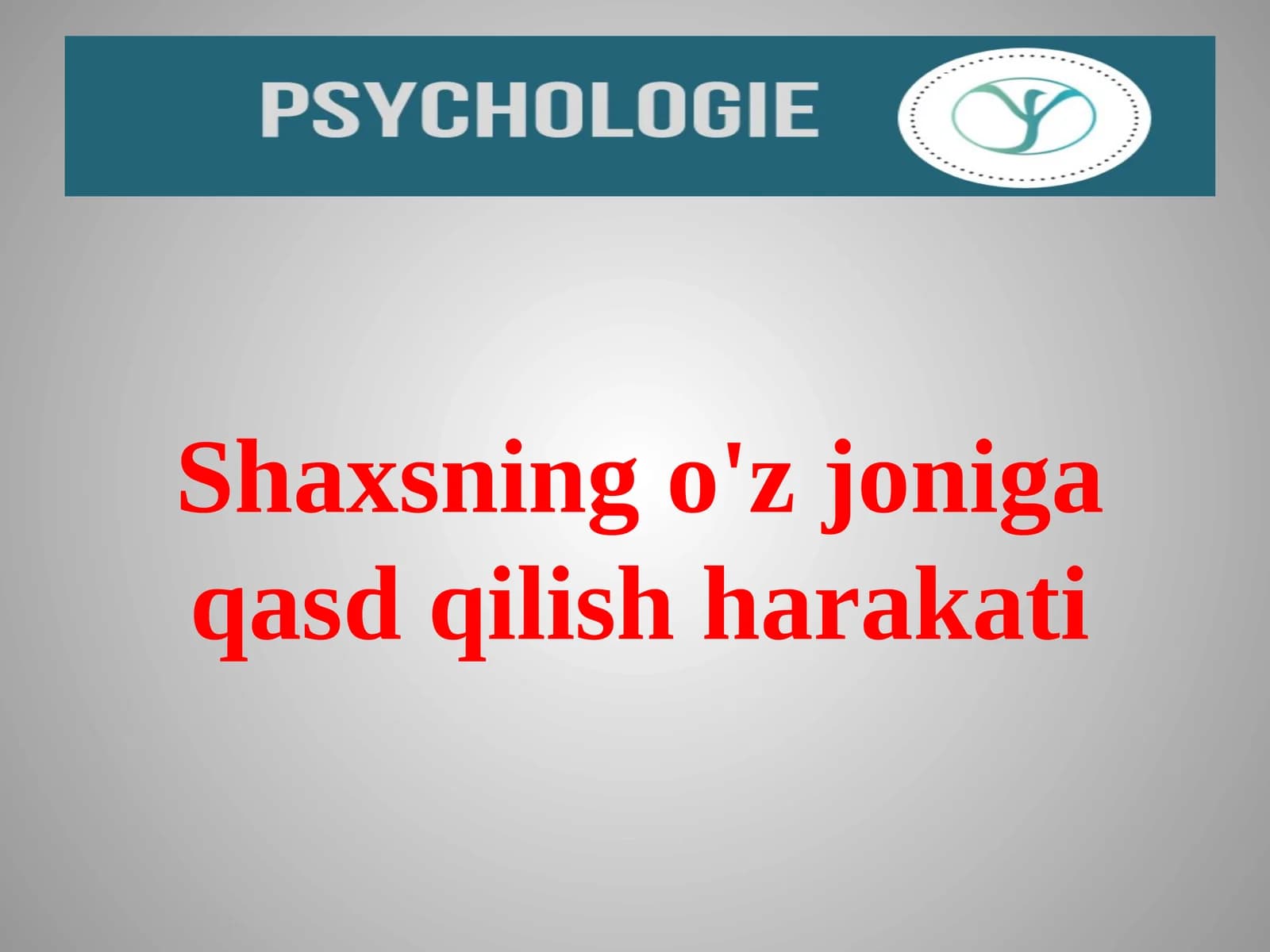 O'z joniga qasd qilish harakati
