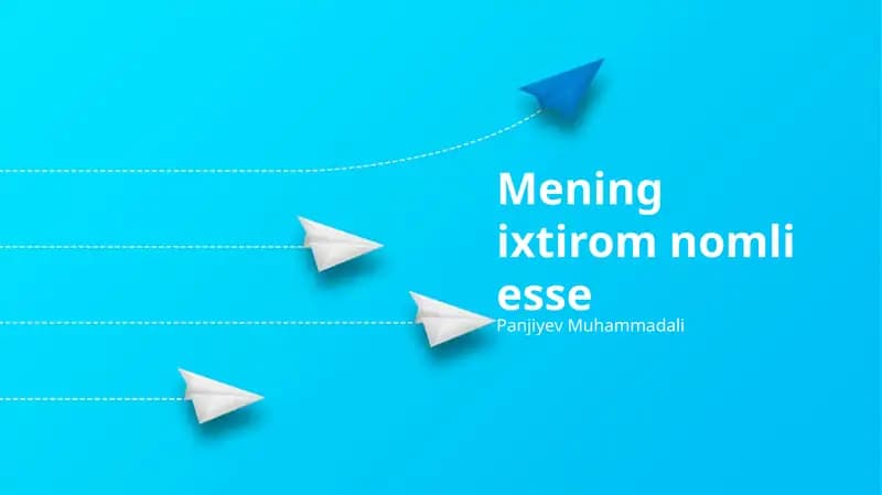 Mening ixtirom nomli esse