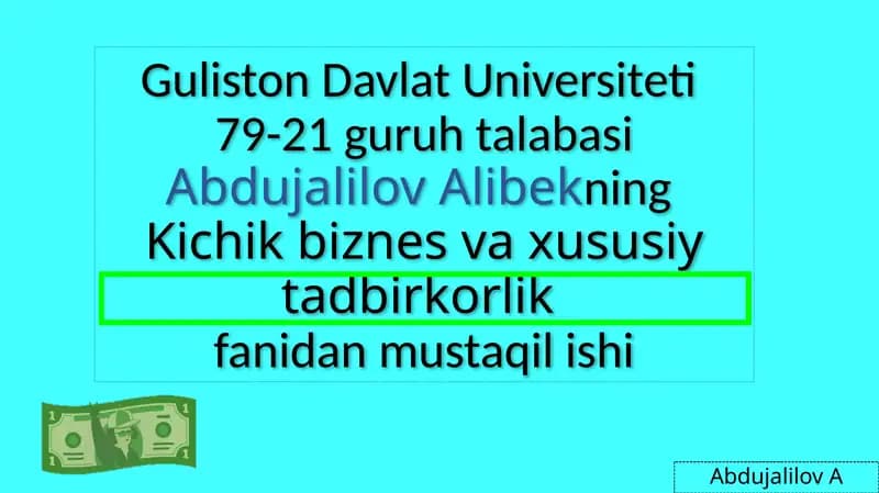 Biznes so'zining tarjimai