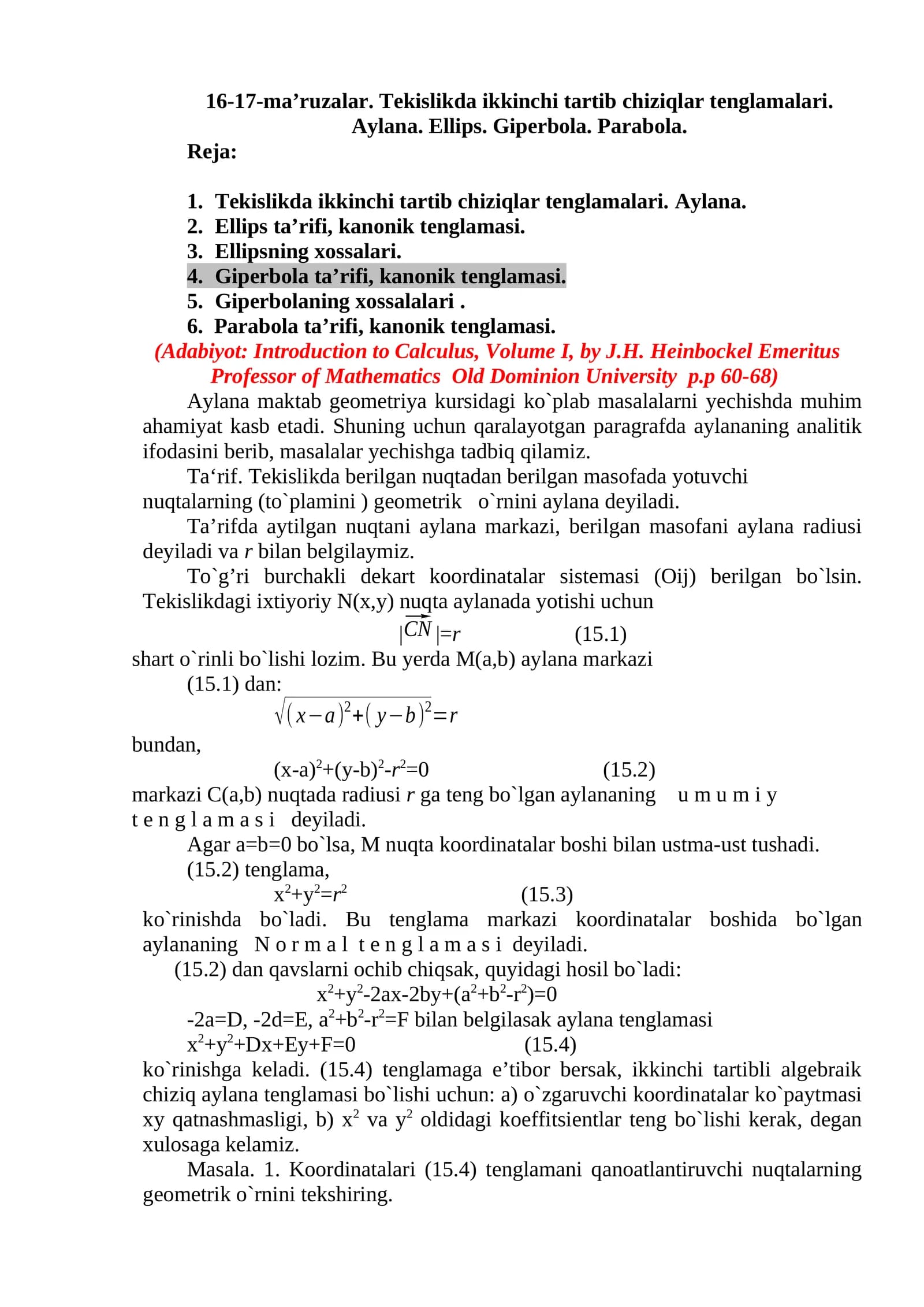 Aylana maktab geometriya kursi
