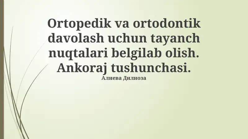 Tayanch nuqtalarini o'rnatish: Asosiy tushunchalar va ahamiyati
