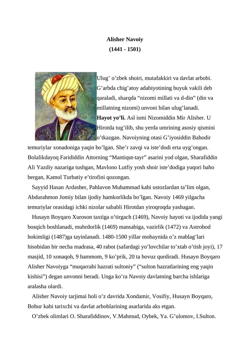 Alisher Navoiy