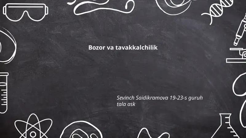 Bozor va tavakkalchilik