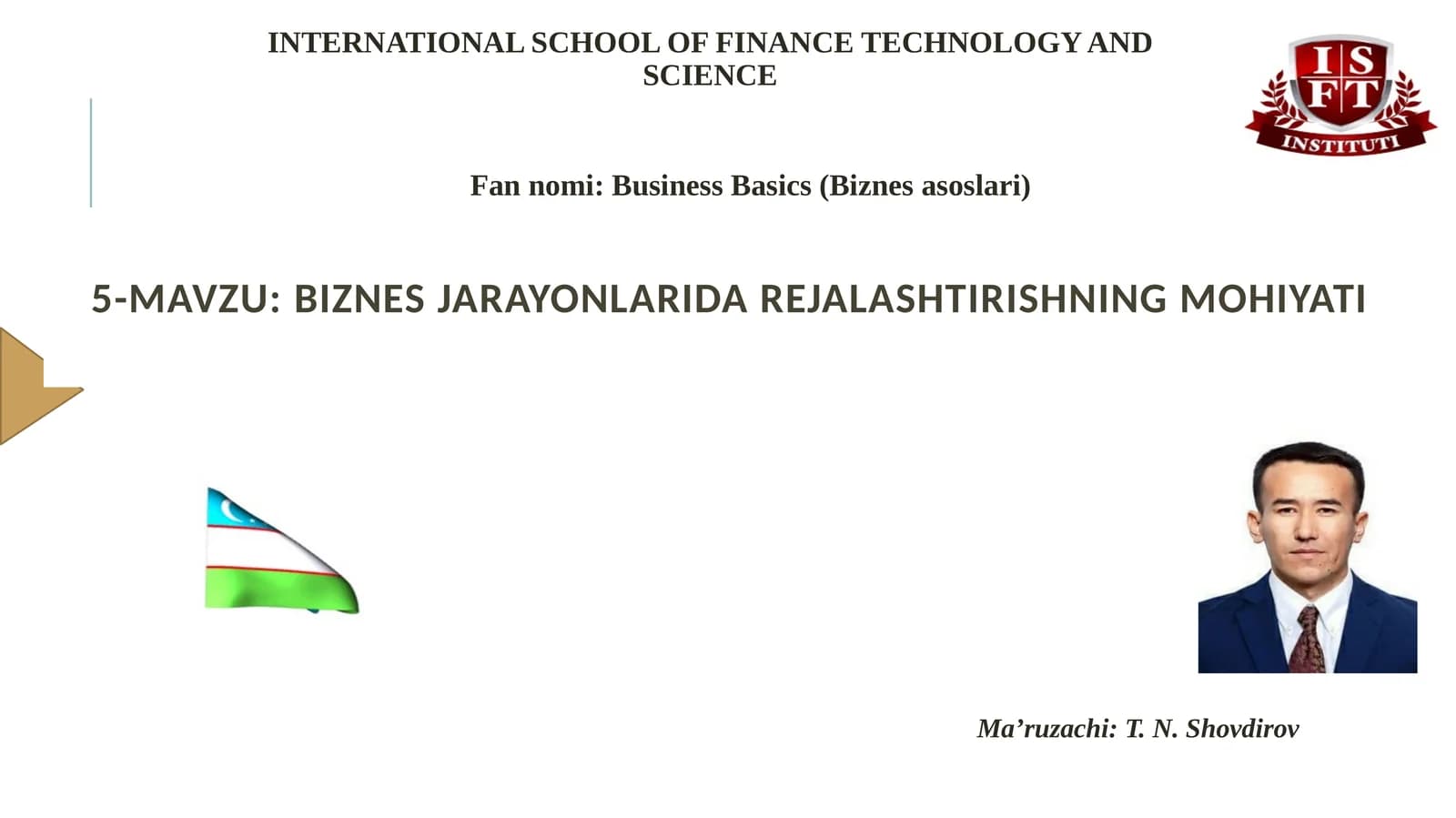 Biznesjarayonlaridarejalashtirishningmohiyati