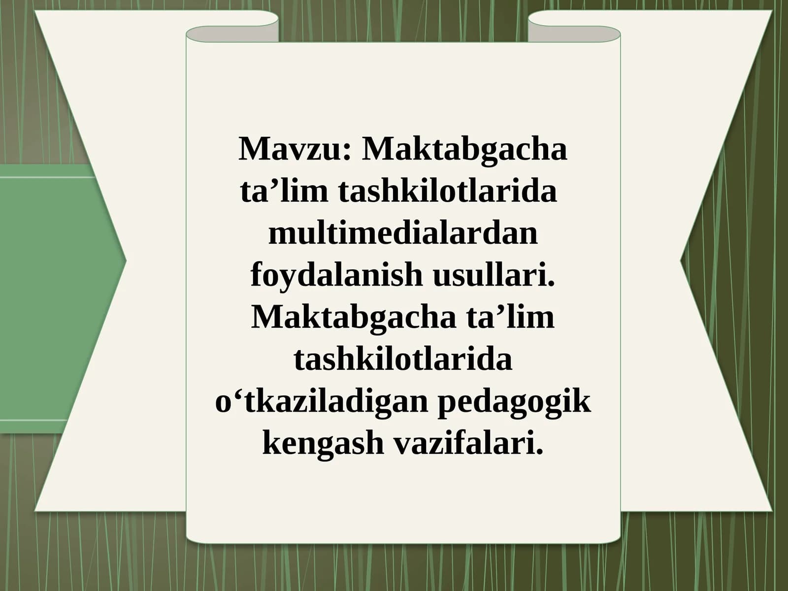 Maktabgacha ta’lim tashkilotlarida multimedialardan foydalanish usullari