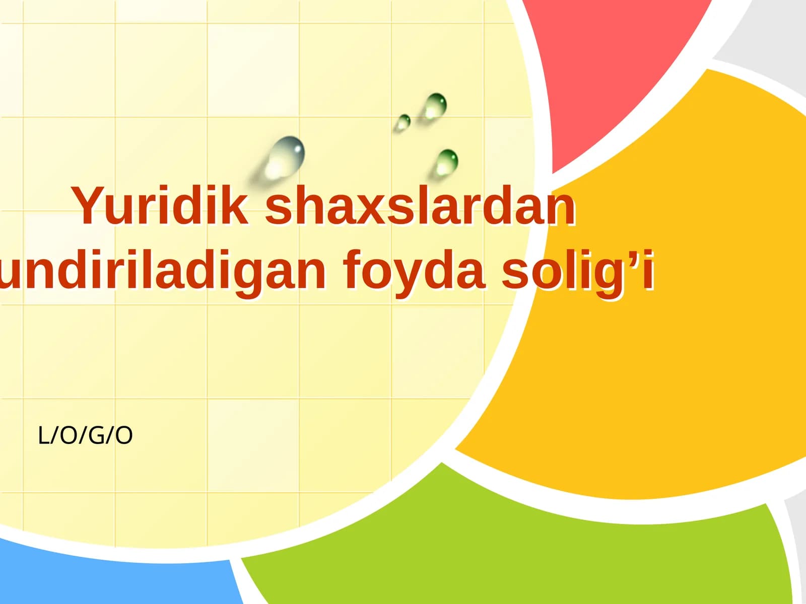 Yuridik shaxslardan undiriladigan foyda solig’i
