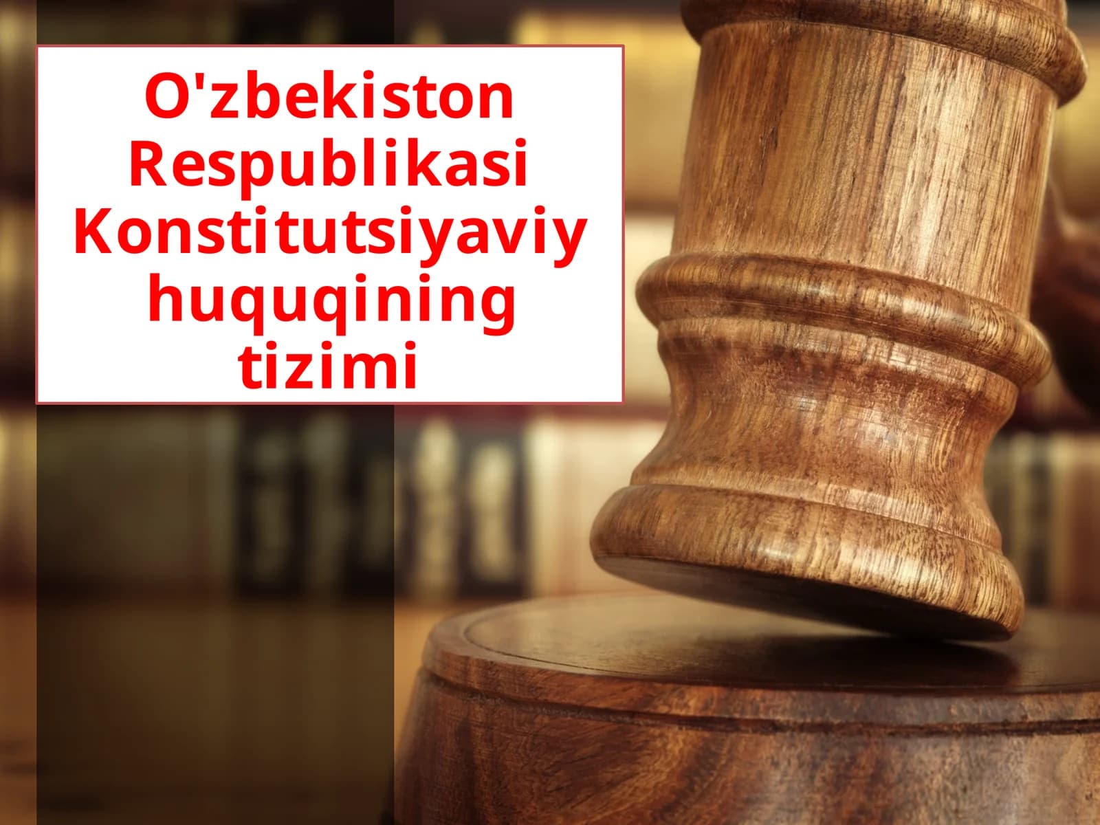 Konstitutsiyaviy huquqning tizimi