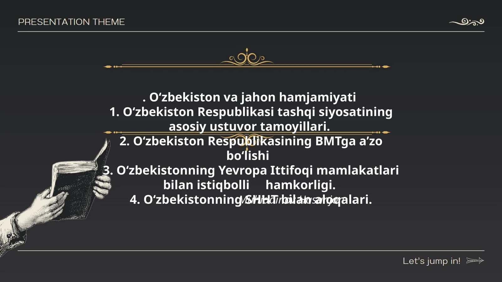 O‘zbekiston va jahon hamjamiyati