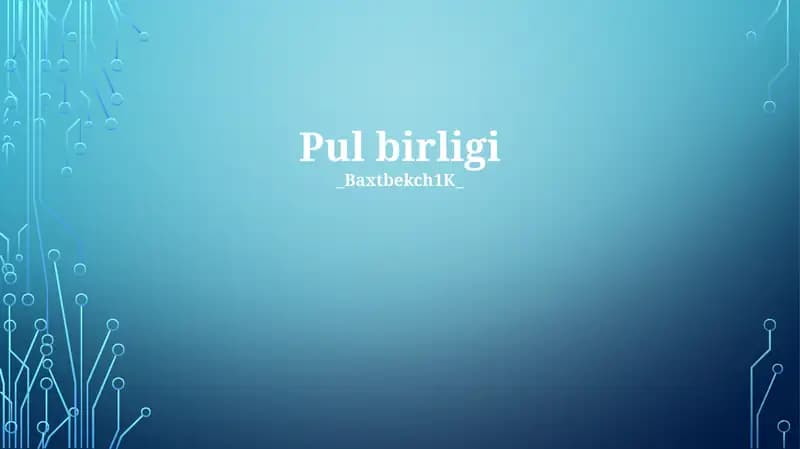 Pul birligi