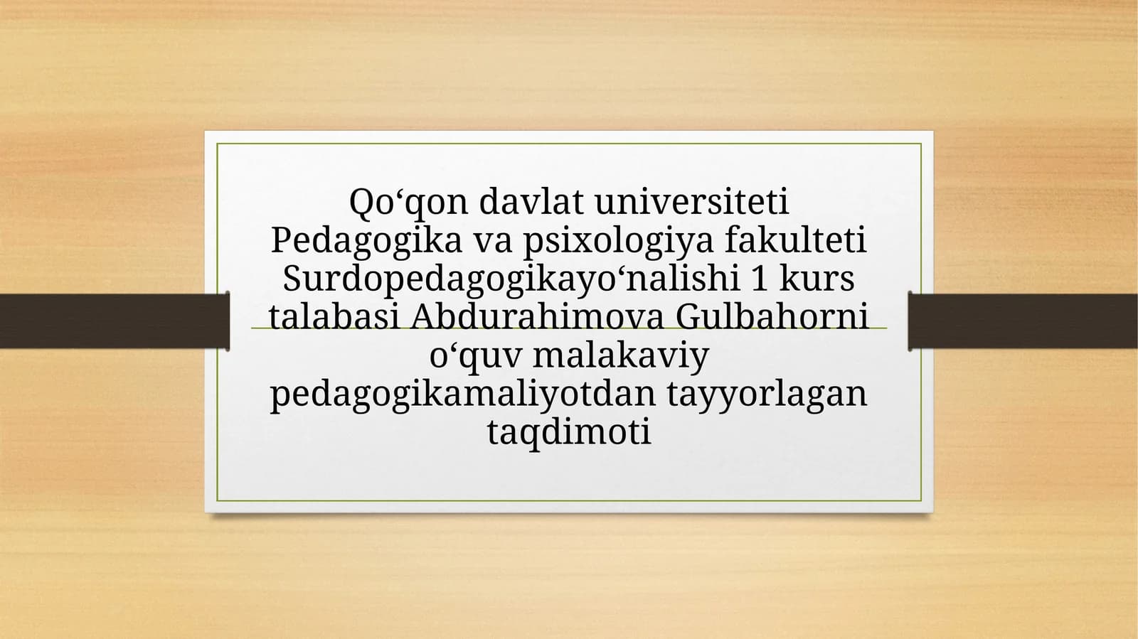 Surdopedagogika yoʻnalishi