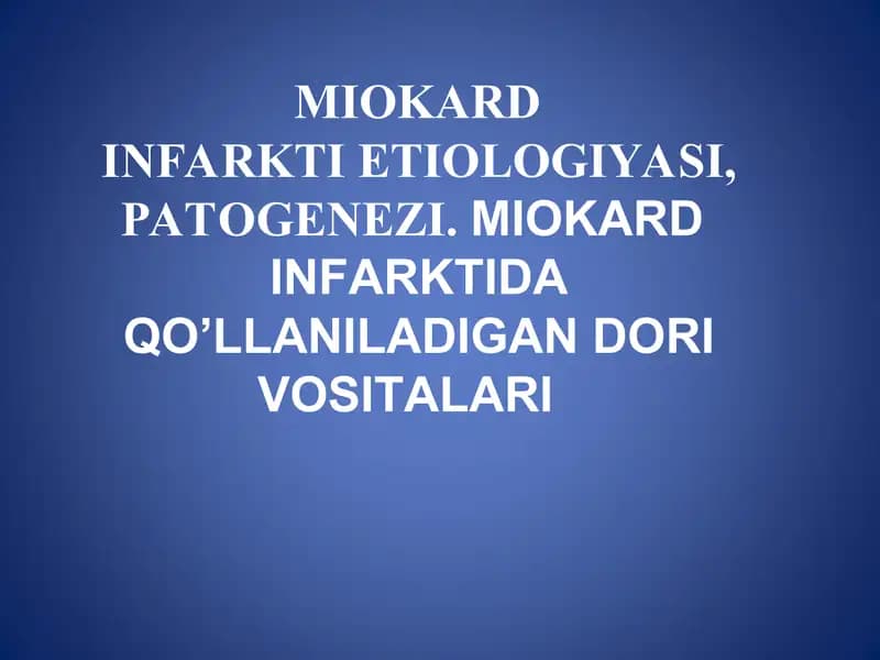 MIOKARD INFARKTI