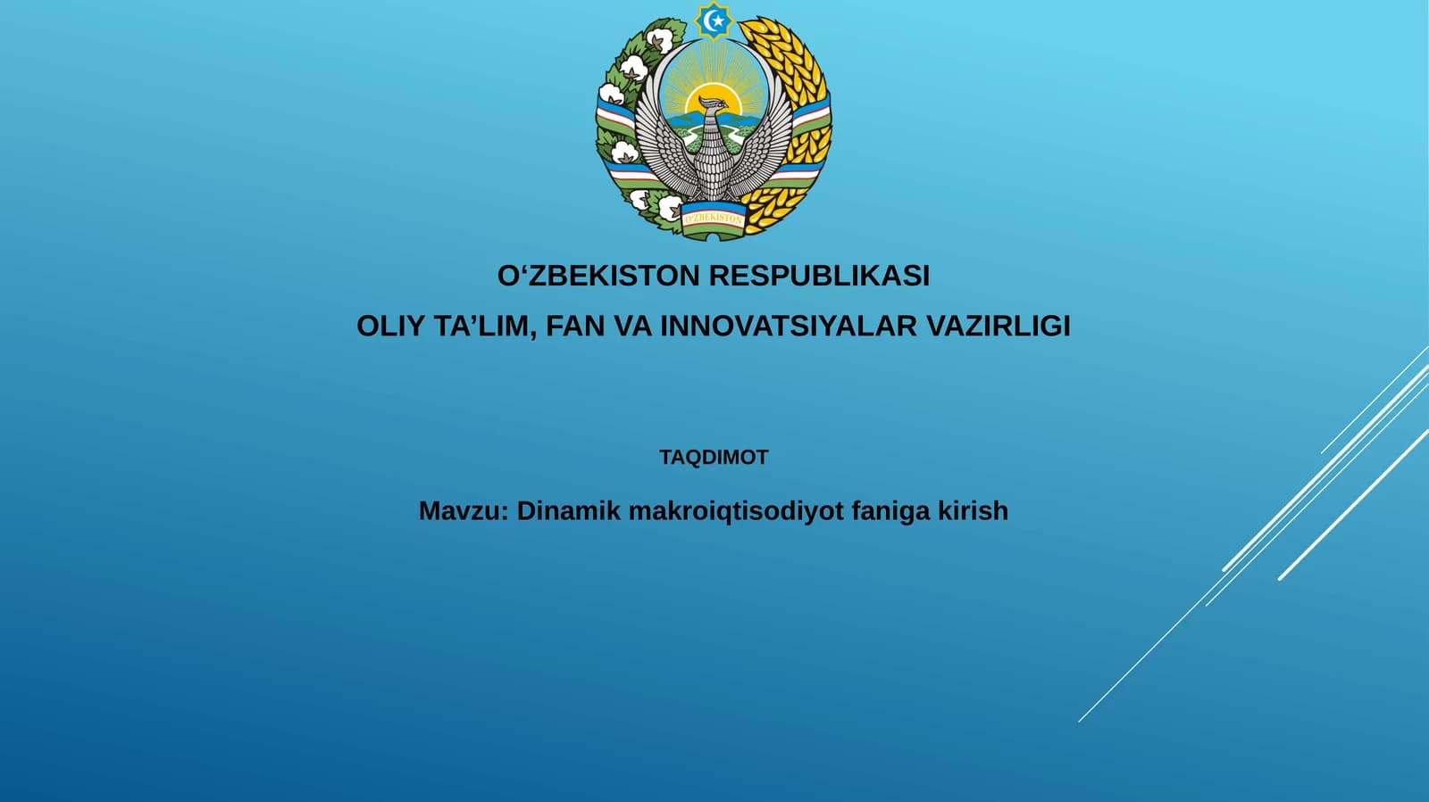 Dinamikmakroiqtisodiyotfanigakirish