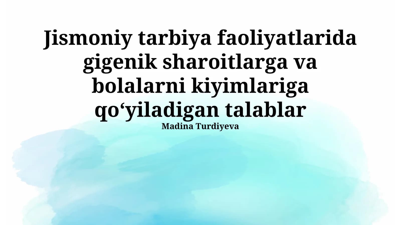 Kiyim-kechak talablari: Umumiy koʻrinish