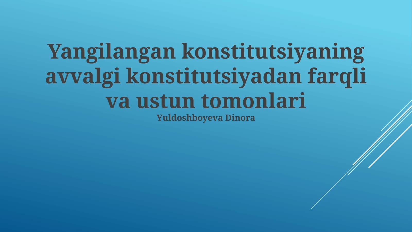 Konstitutsiyaning avvalgi va takomillashtirilgan versiyalari orasidagi farqlar