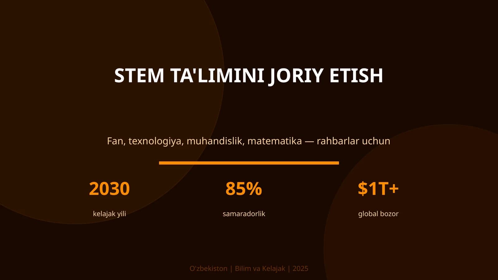 STEM TA'LIMINI JORIY ETISH