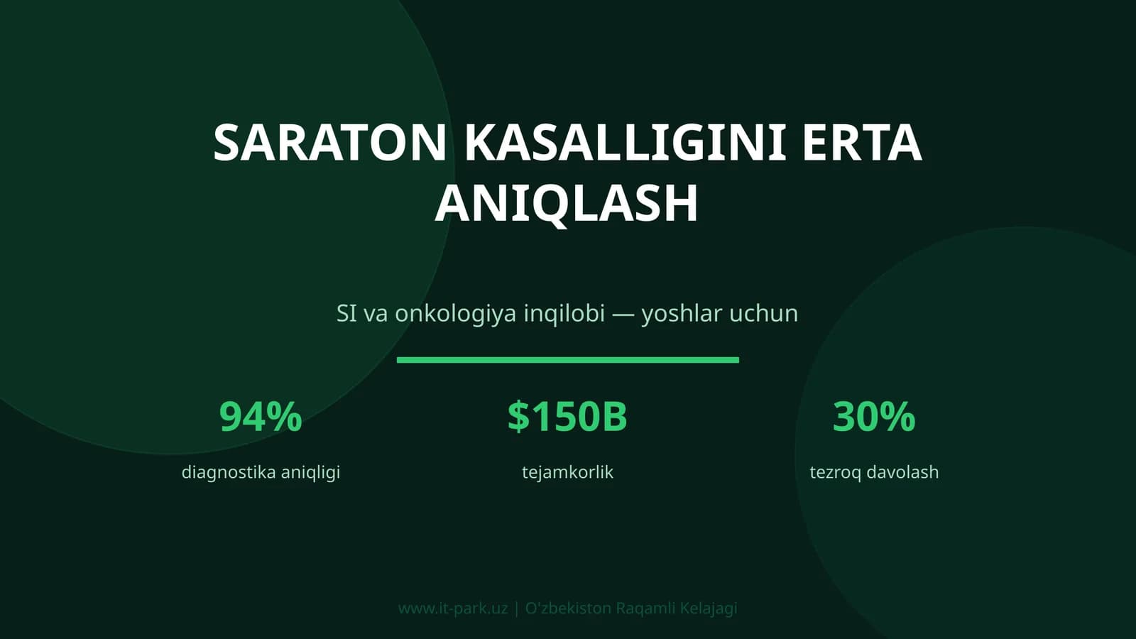 SARATON KASALLIGINI ERTA ANIQLASH