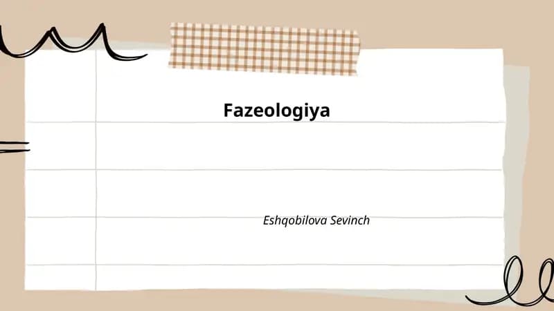 Fazeologiya