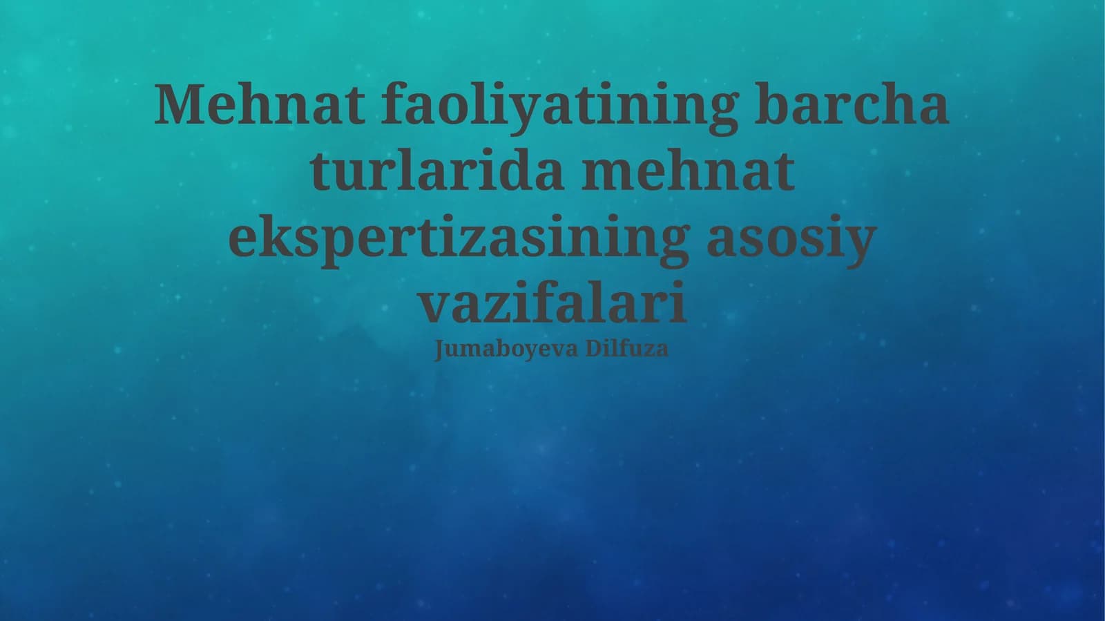 Mehnat faoliyatining barcha turlarida mehnat ekspertizasining asosiy vazifalari