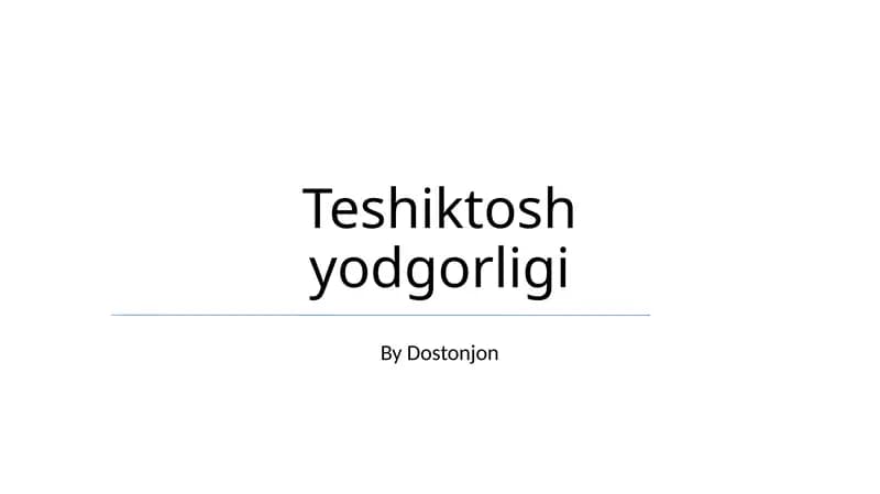 Teshik-Tosh yodgorligi