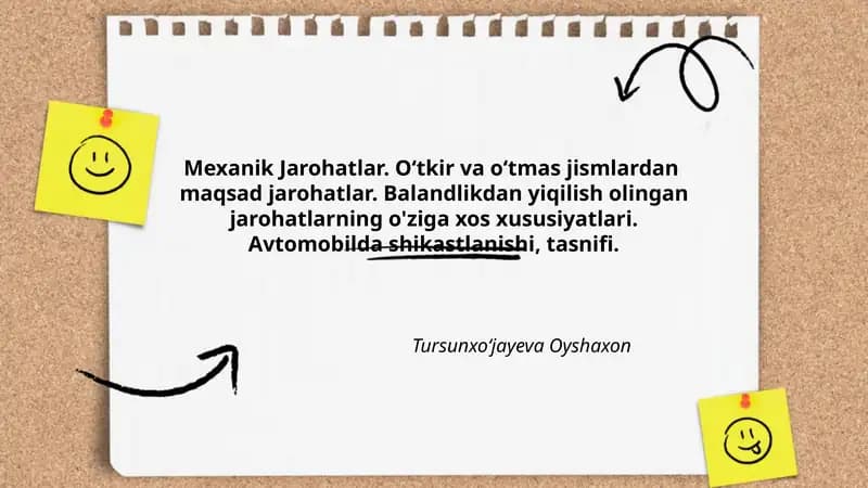 Mexanik Jarohatlar