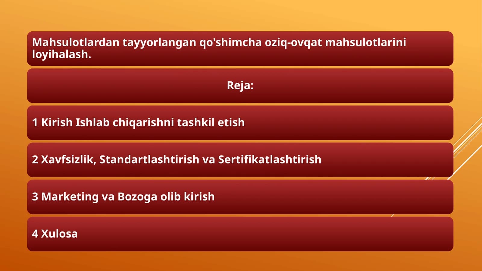 Bosqichlar - Sifat nazorati va mexanik ishlov berish