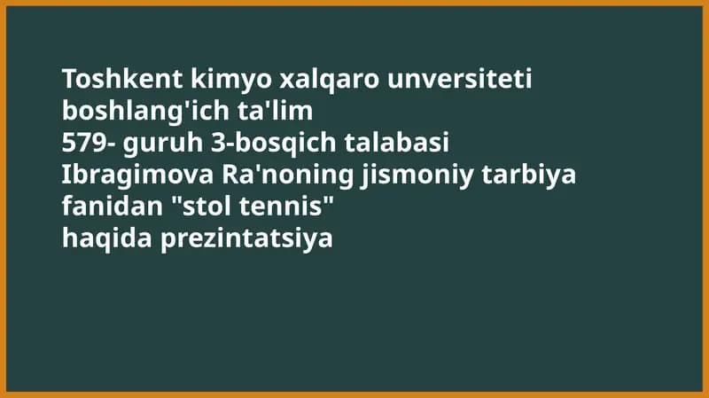 "Stol tennis"