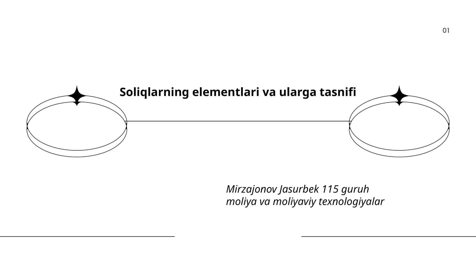 Soliqlarning elementlari va ularga tasnifi
