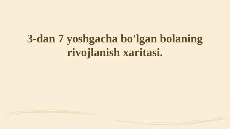 Bolaning rivojlanish xaritasi