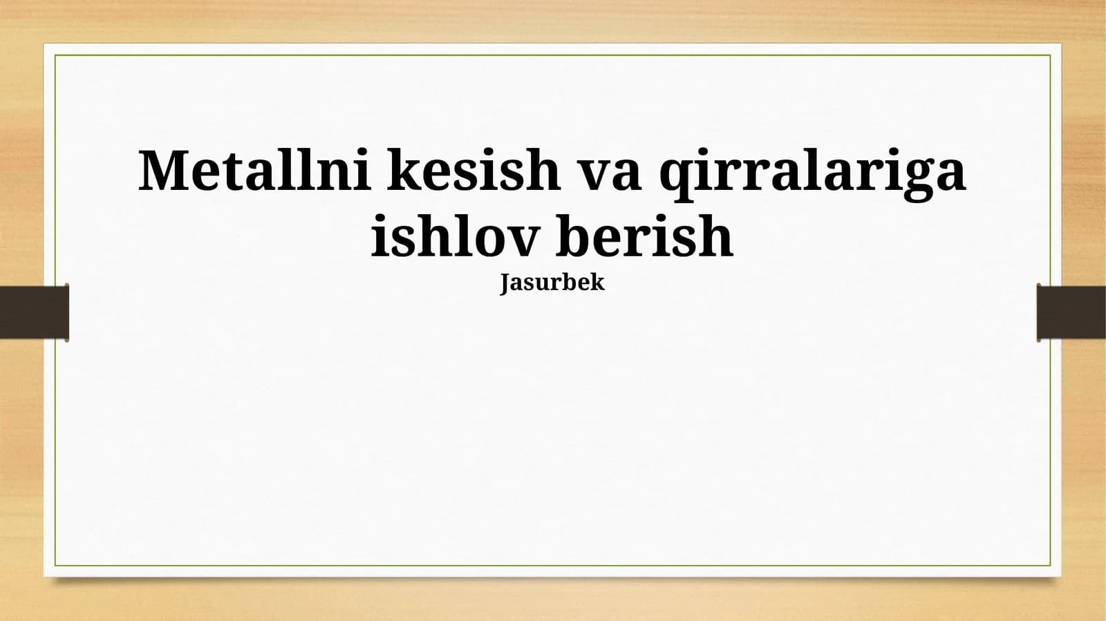 Metallni kesish va qirralariga ishlov berish